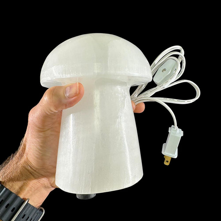 Lamp - Selenite Mushroom 6"