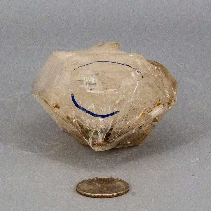 Skeletal Elestial Quartz Enhydro Point With 2 Bubbles