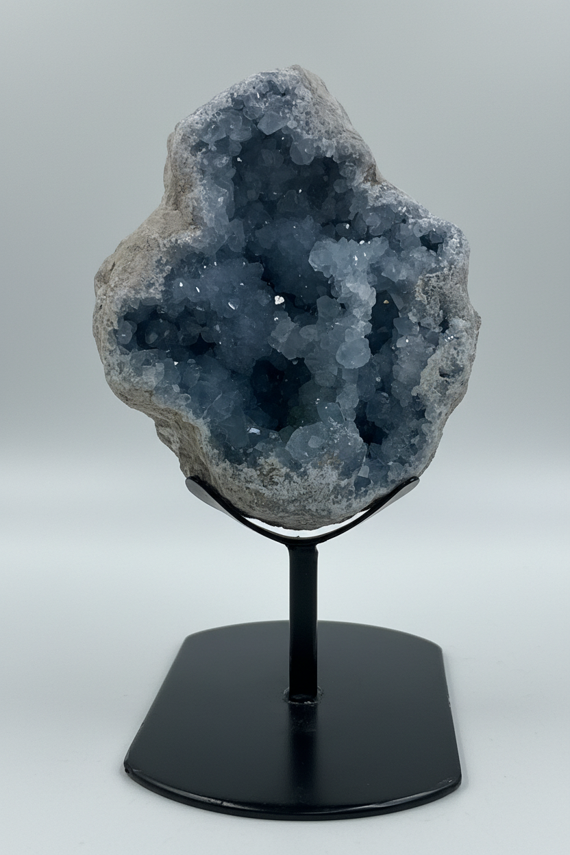 Madagascar Celestite Geode with Stand - 32.1lbs