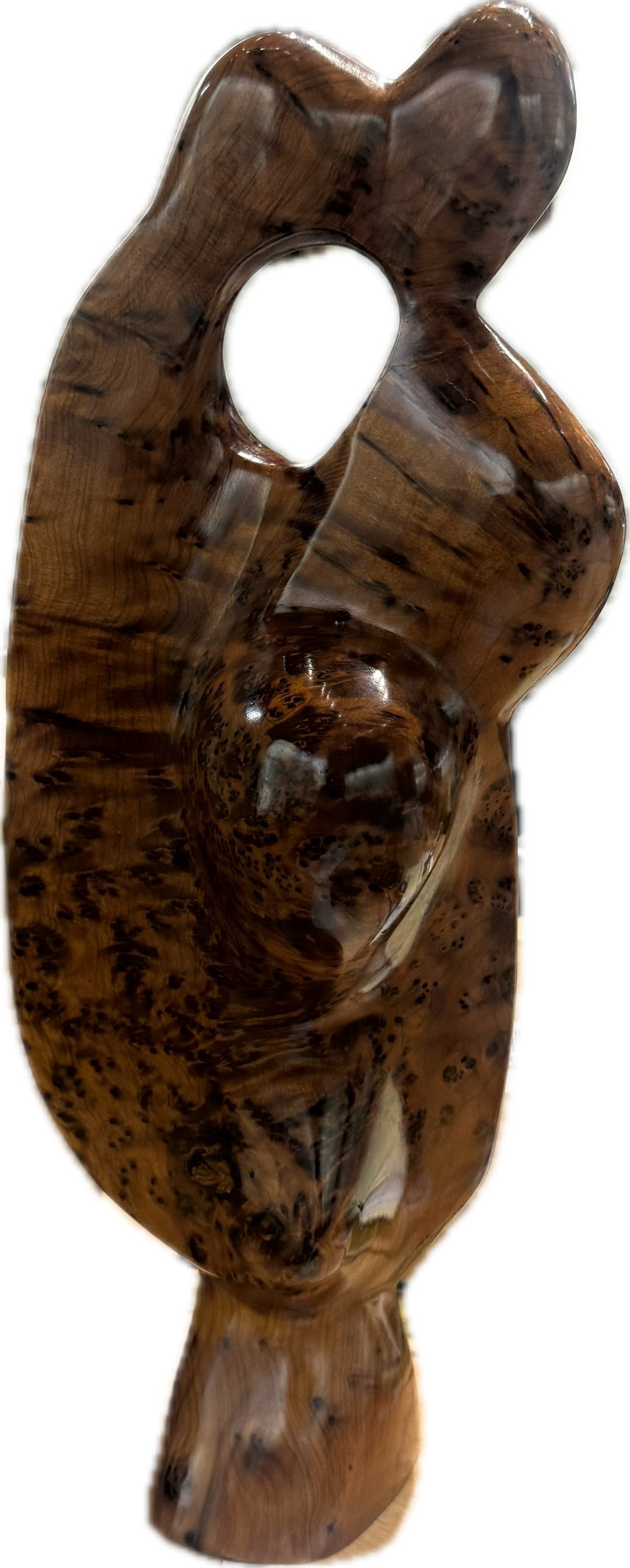 Thuya Wood Always Together sculpture with unique grain patterns.