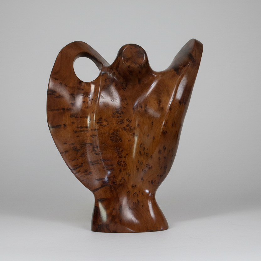 Thuya Wood Angel Sculpture - 4.1lbs