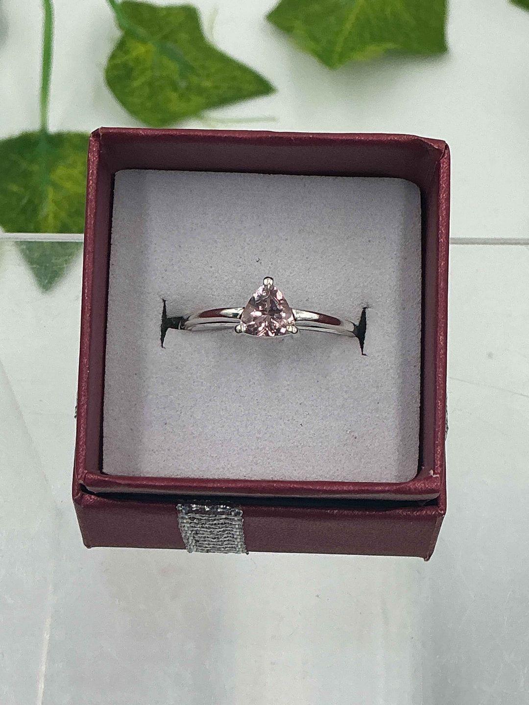 Sterling Silver Tourmaline Trillion Solitaire Ring