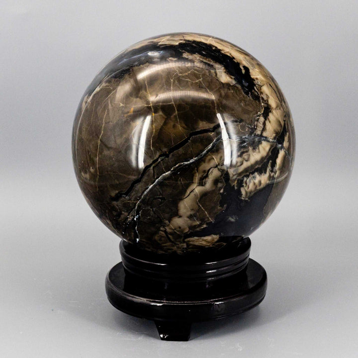 Volcano Agate Sphere HUGE 186mm UV Reactive