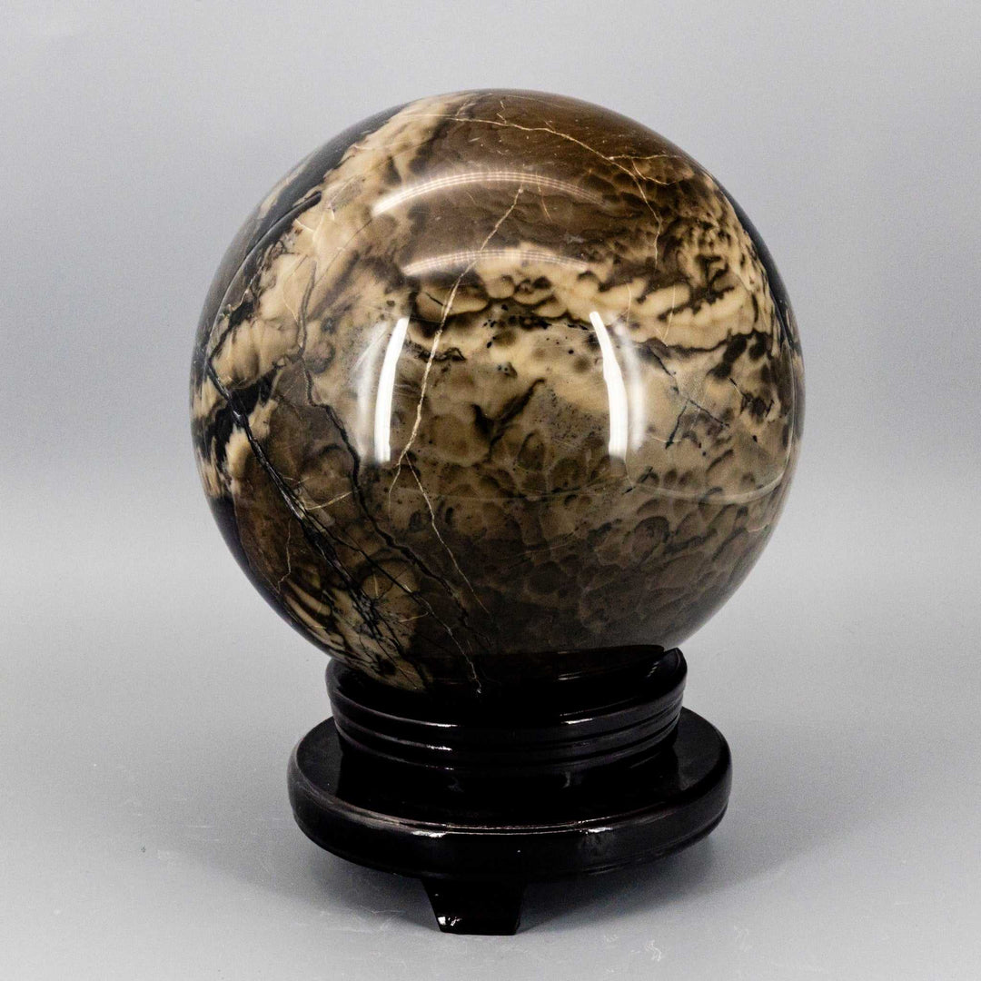 Volcano Agate Sphere HUGE 186mm UV Reactive