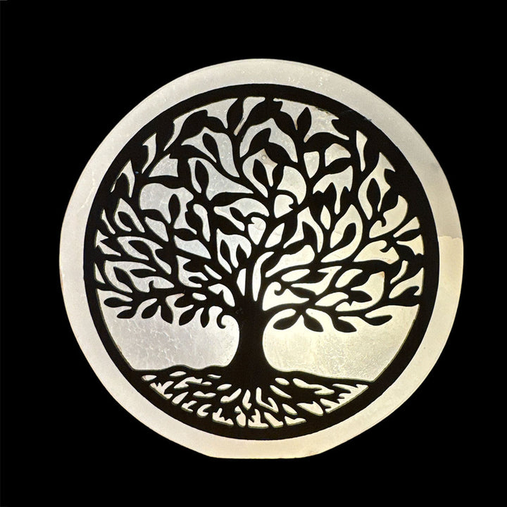 Tree of Life Selenite Lamp