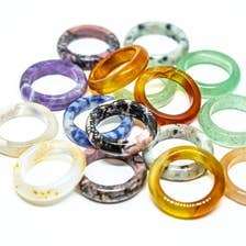 Crystal Gemstone Band Ring Size 8