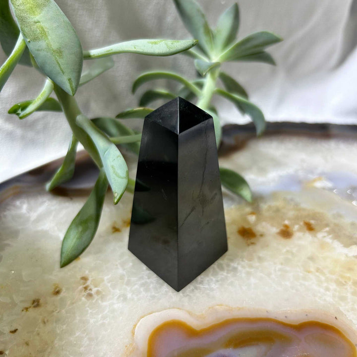 Shungite Obelisk Tower - Approx 3" Tall