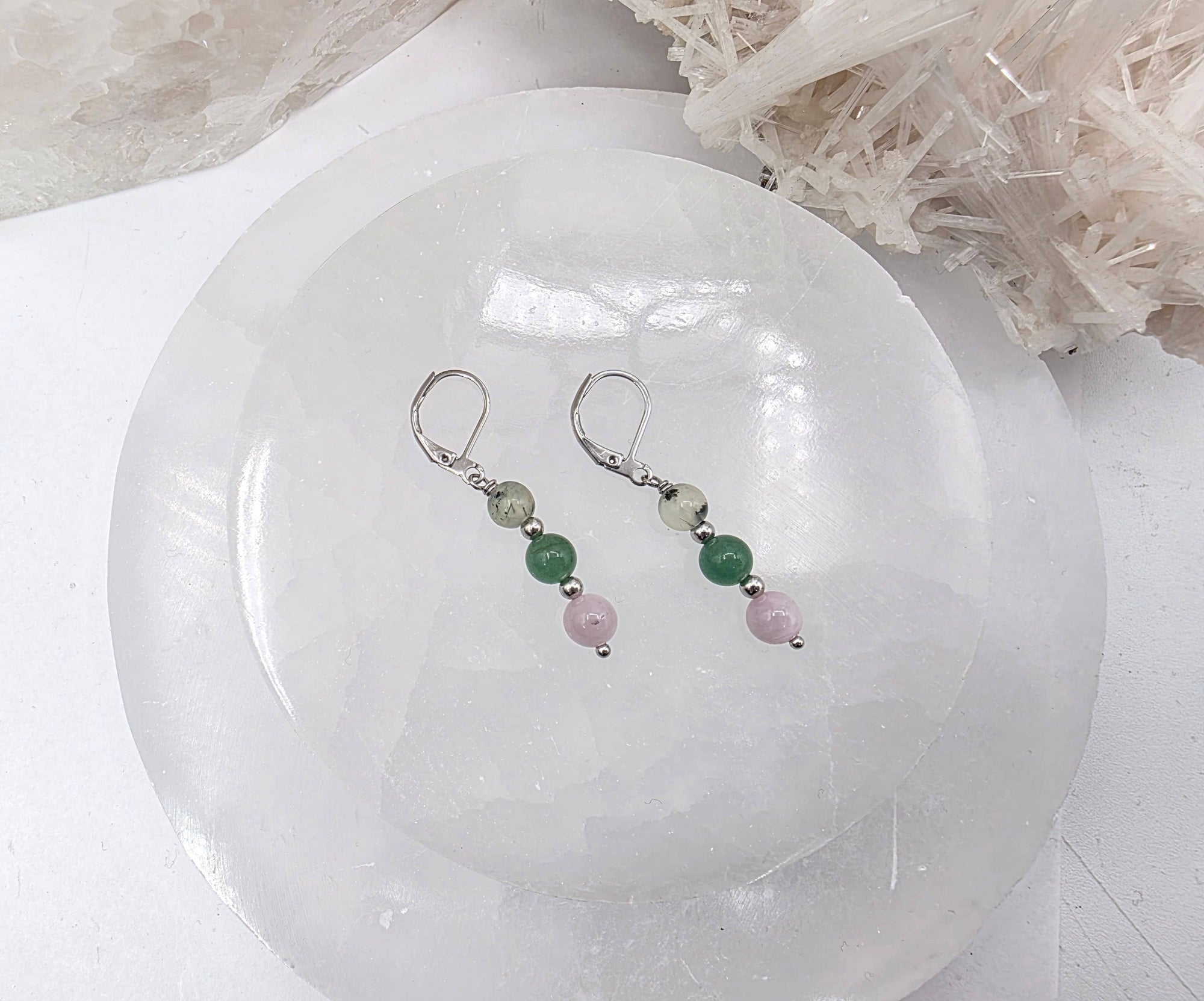 LEAD WITH LOVE-Kunzite, Green Aventurine, Prehnite Jewelry Set