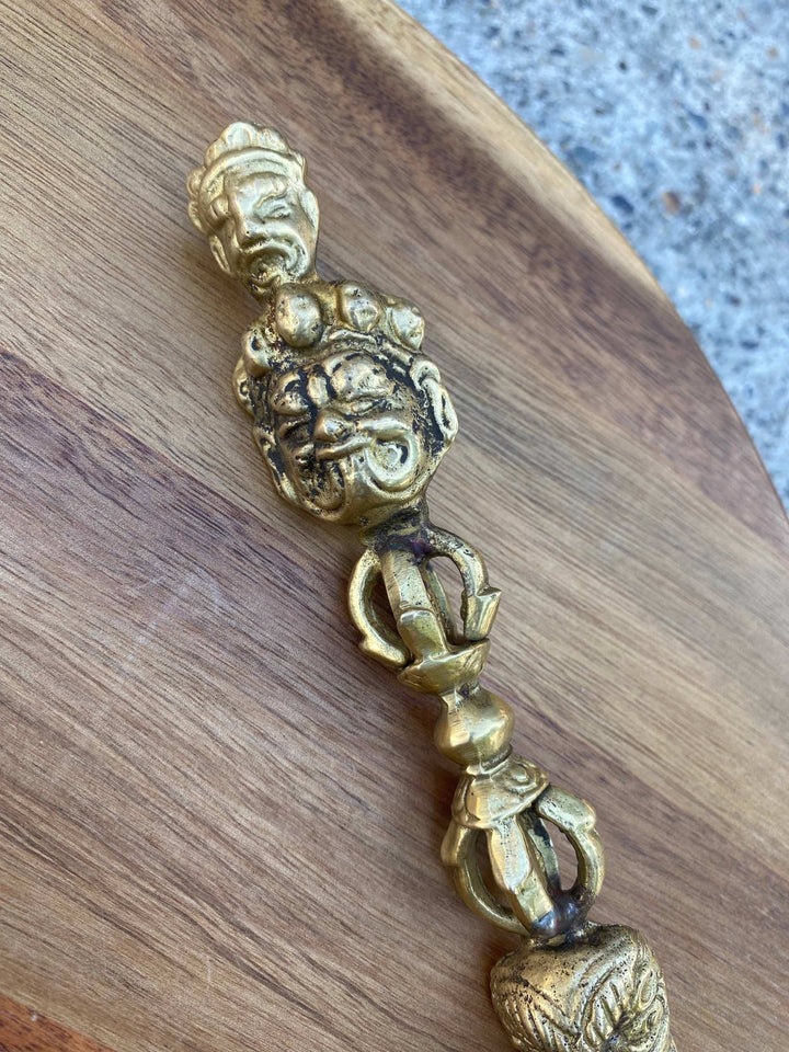 Tibetan Phurba (Dorje Kila) Ritual Dagger - Handcarved from Nepal ~ 8"