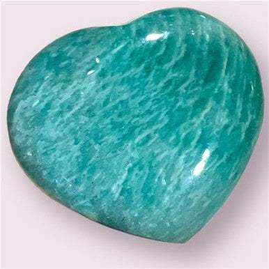 Amazonite Heart Approx 3" - Sacred Crystals Hearts