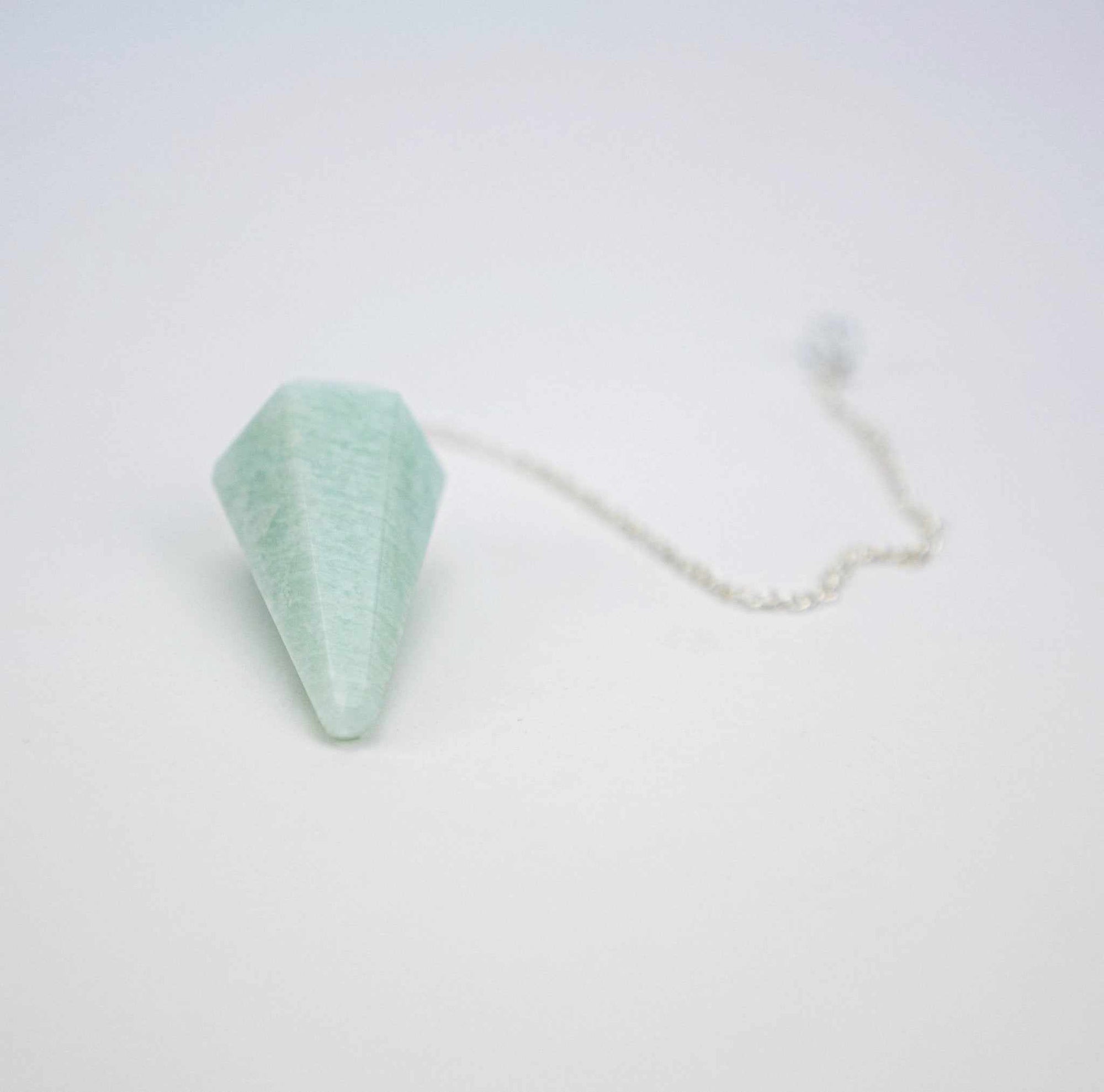 Amazonite Pendulum 6 sided point - Sacred Crystals Pendulums