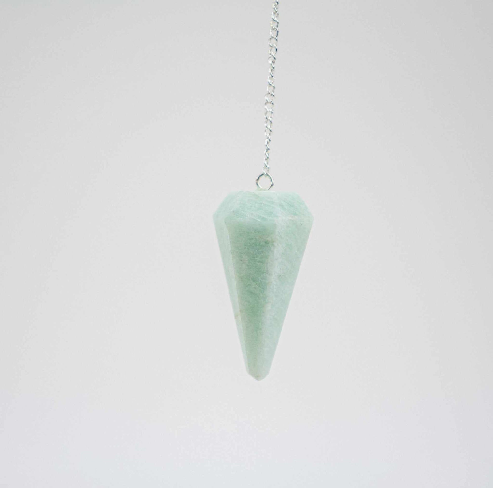 Amazonite Pendulum 6 sided point - Sacred Crystals Pendulums