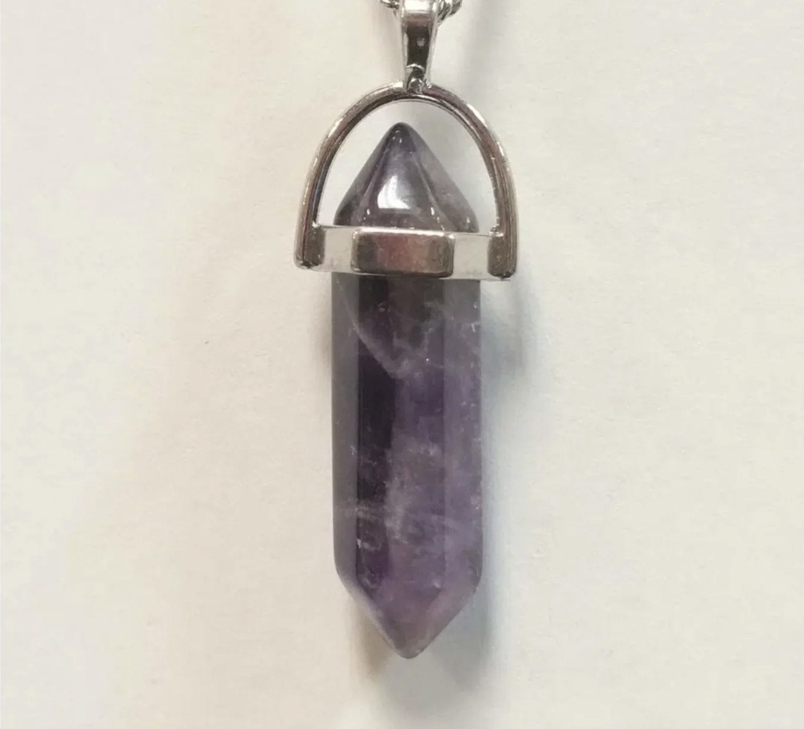 Amethyst Bullet Point Necklace - Sacred Crystals Chains and Necklaces