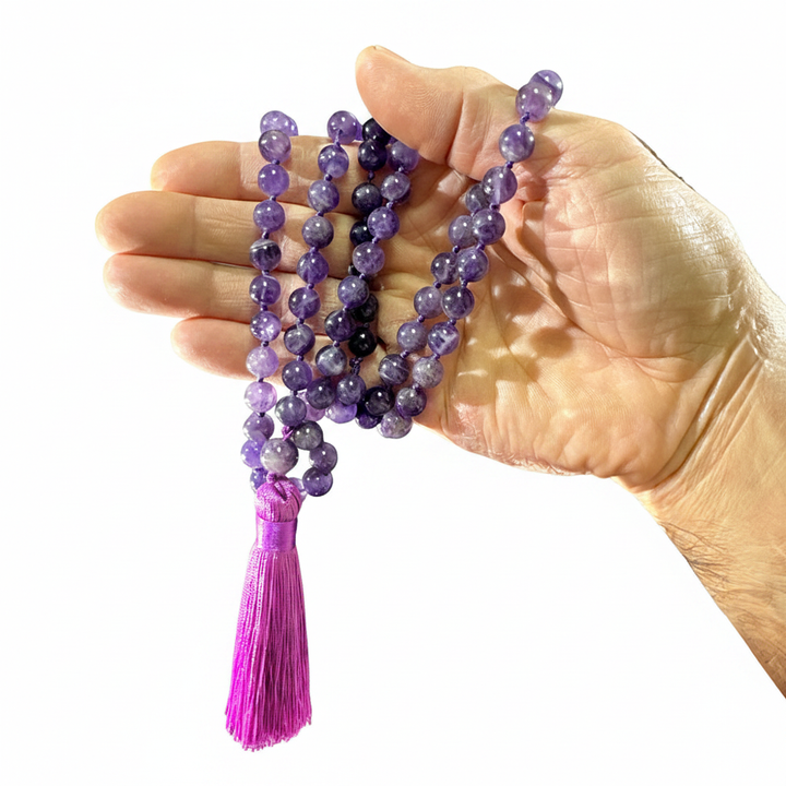 Amethyst Mala - Hand