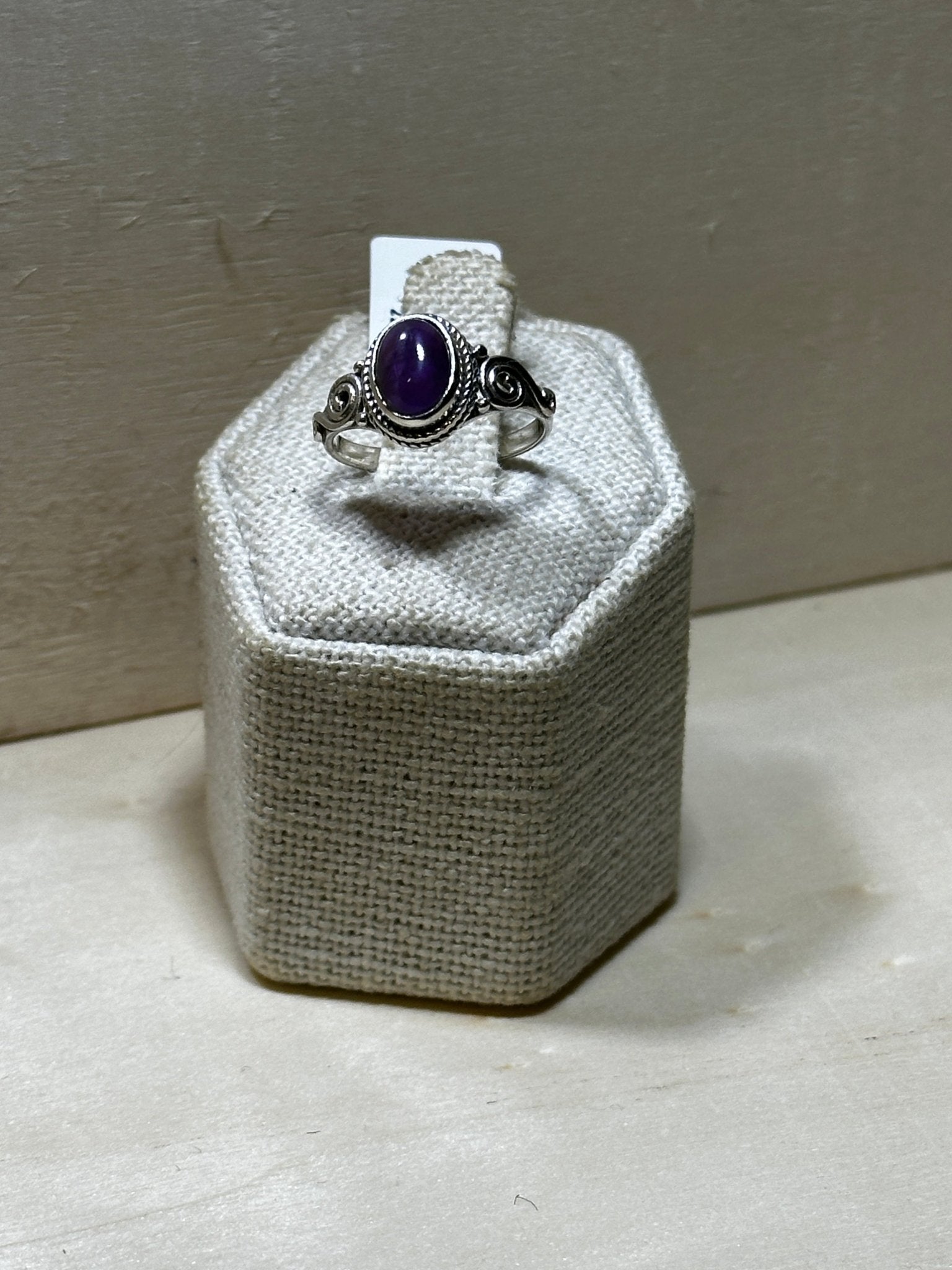 Amethyst Oval Dainty Ring Size 5 - Sacred Crystals Rings