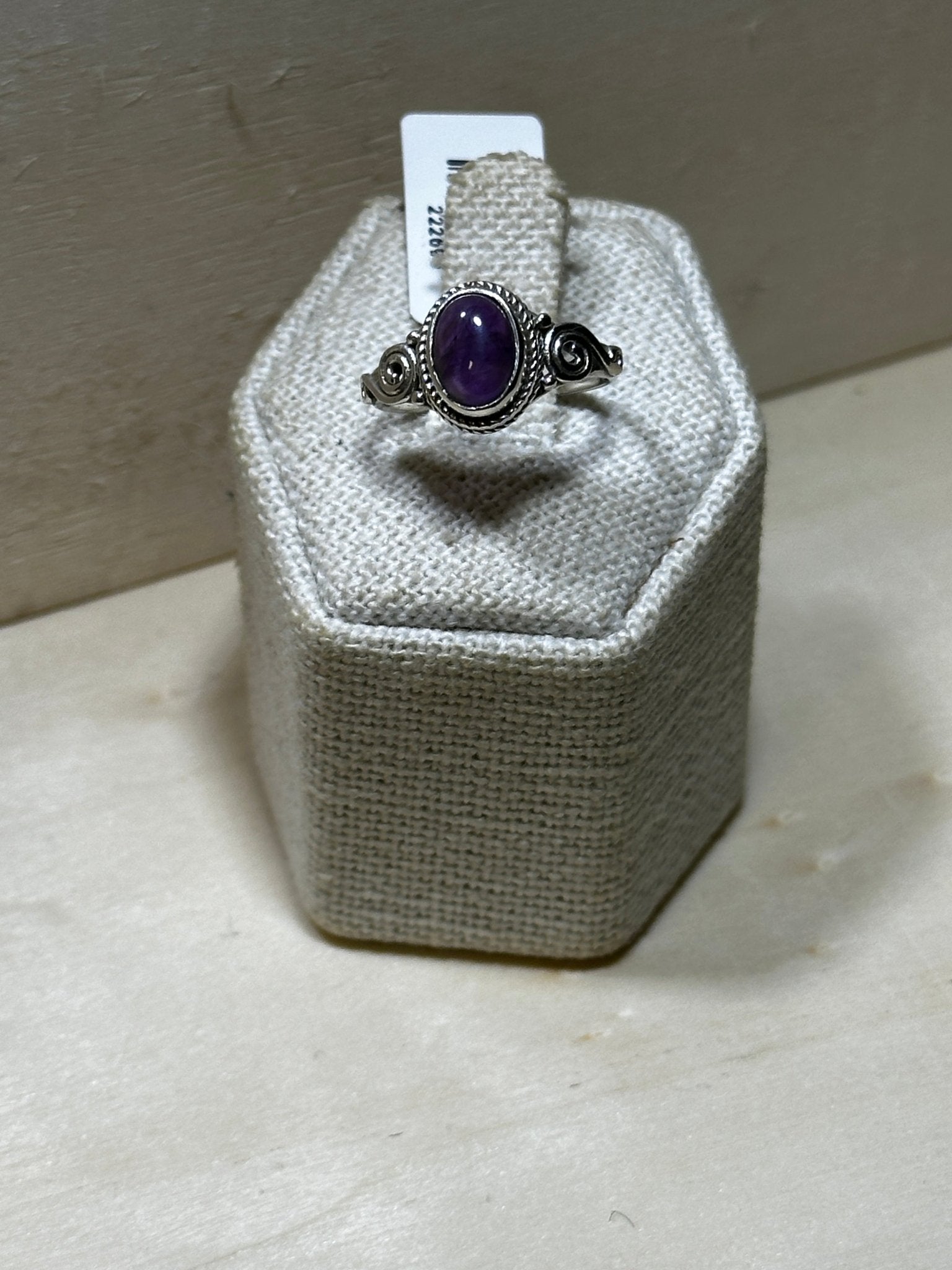 Amethyst Oval Dainty Ring Size 5 - Sacred Crystals Rings