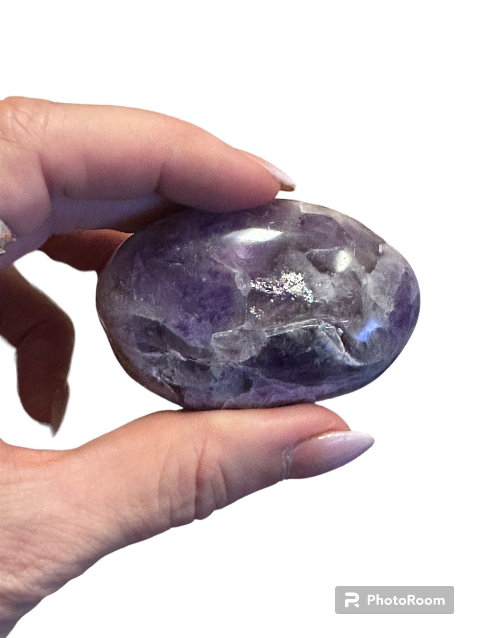 Amethyst Palm Stone - Sacred Crystals Palm Stones