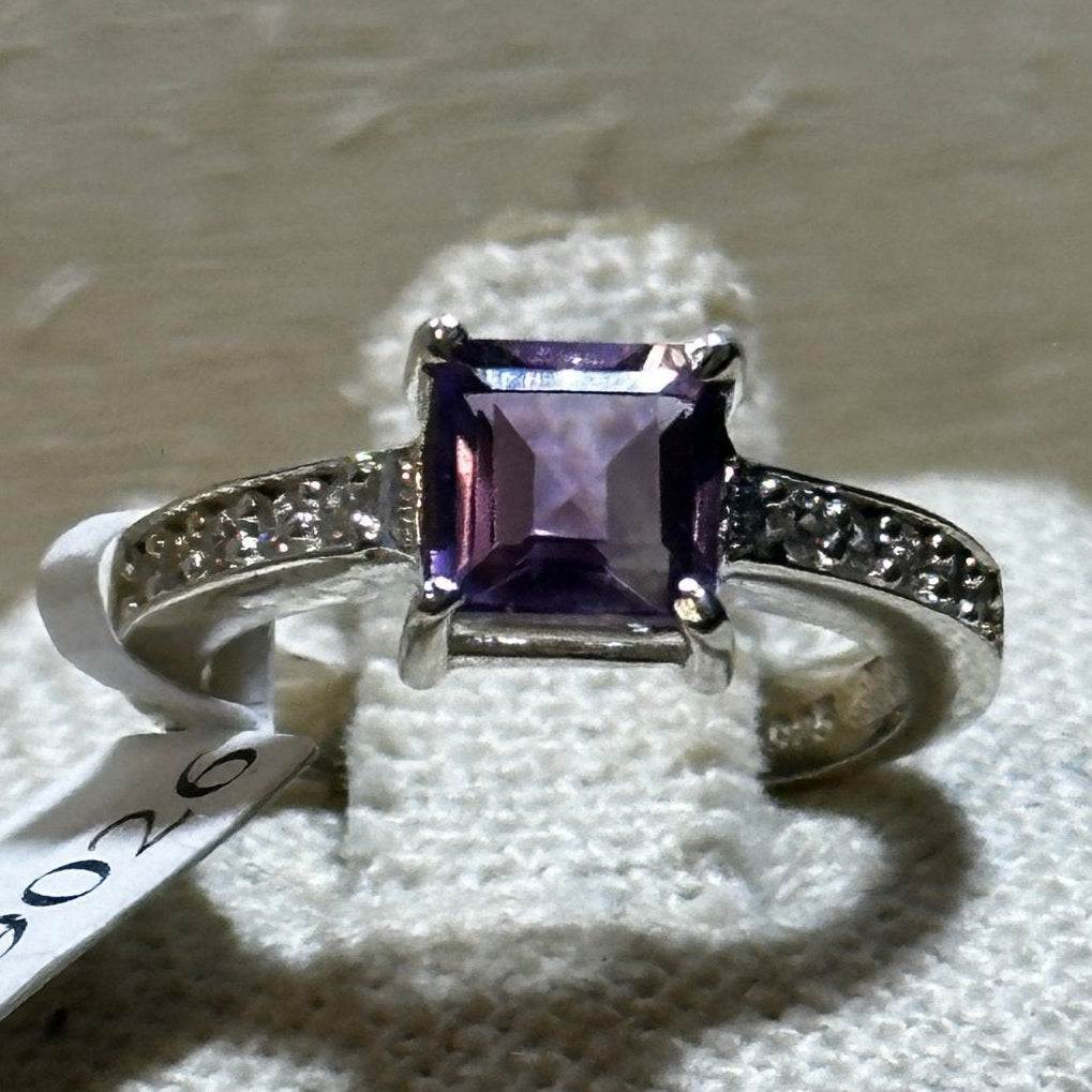 Amethyst Ring Size 5 (02.9026) - Sacred Crystals Rings