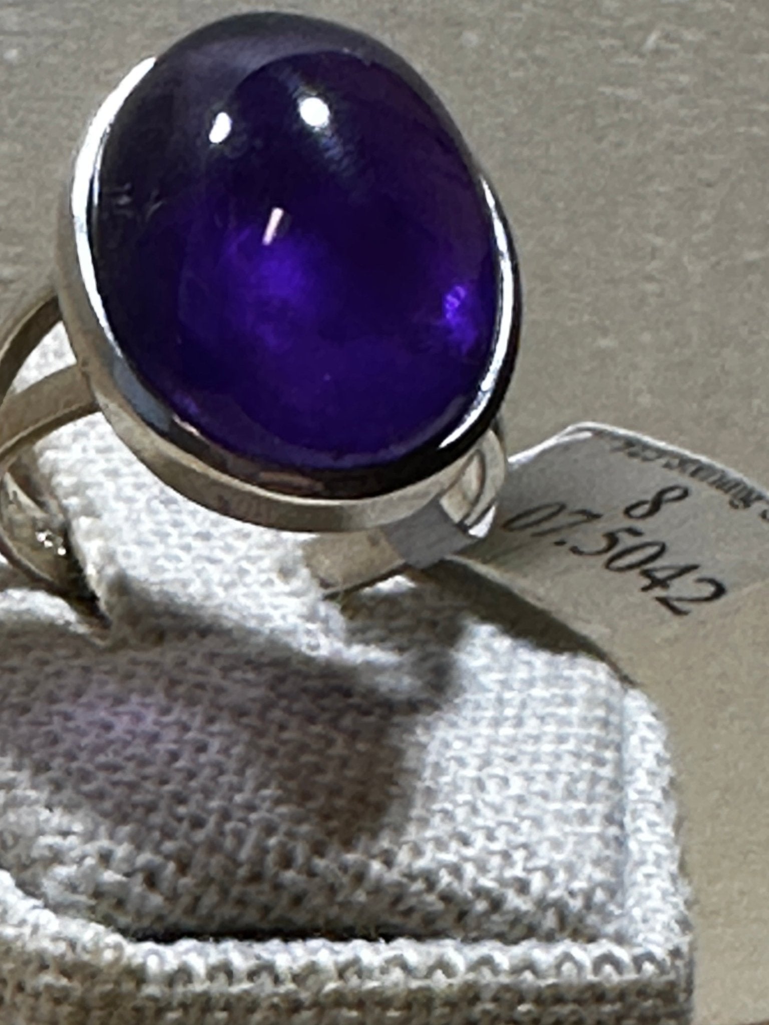 Amethyst Ring Size 8 (07.5042) - Sacred Crystals Rings