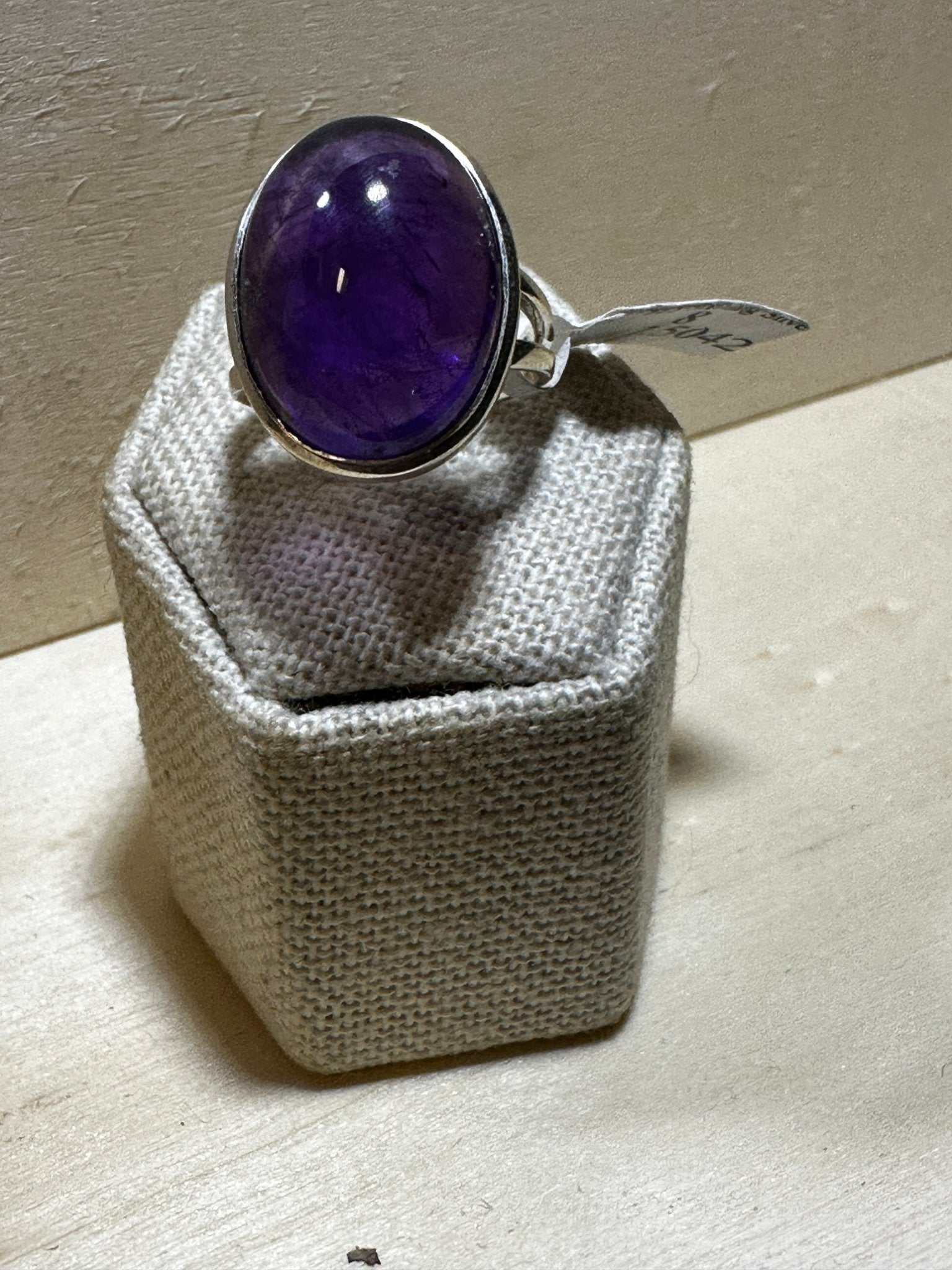 Amethyst Ring Size 8 (07.5042) - Sacred Crystals Rings