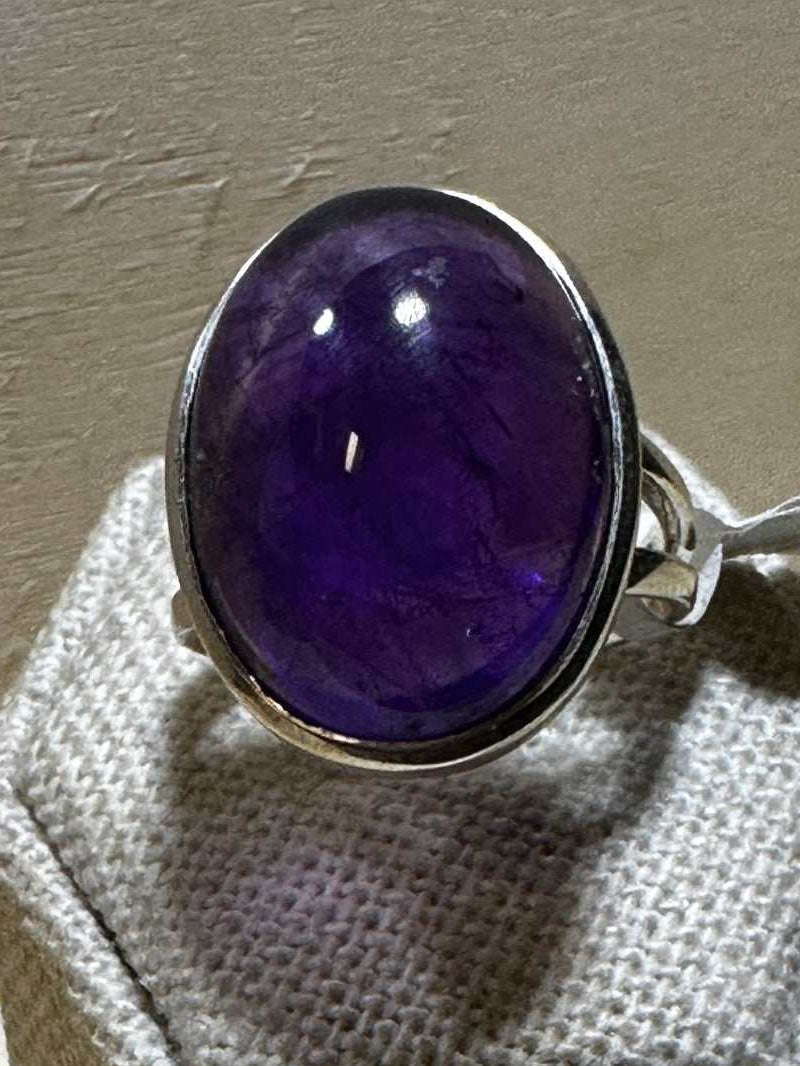 Amethyst Ring Size 8 (07.5042) - Sacred Crystals Rings