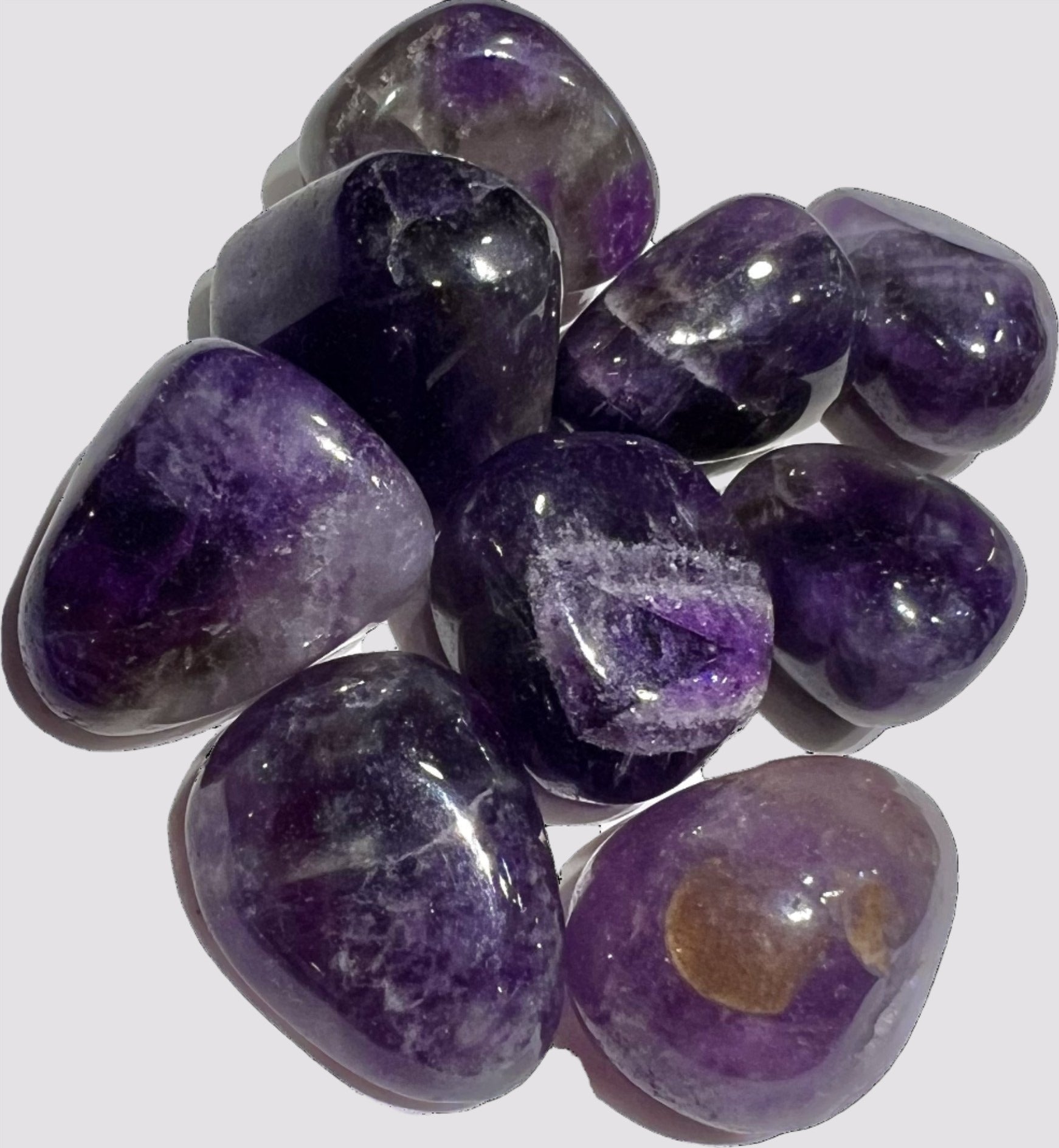 Amethyst Tumbled Stone - Sacred Crystals Tumbled Stones