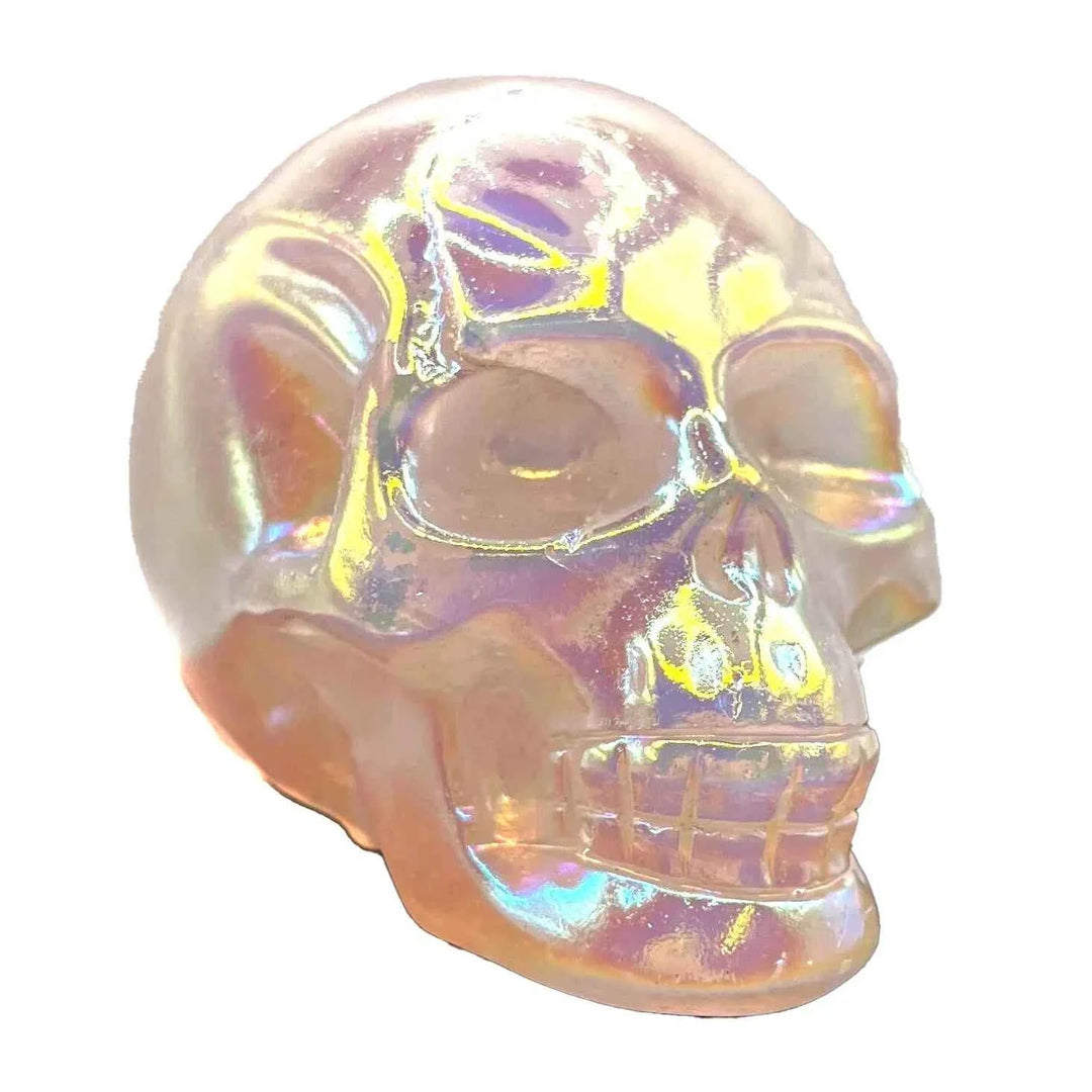 Aura Rose Quartz Skull