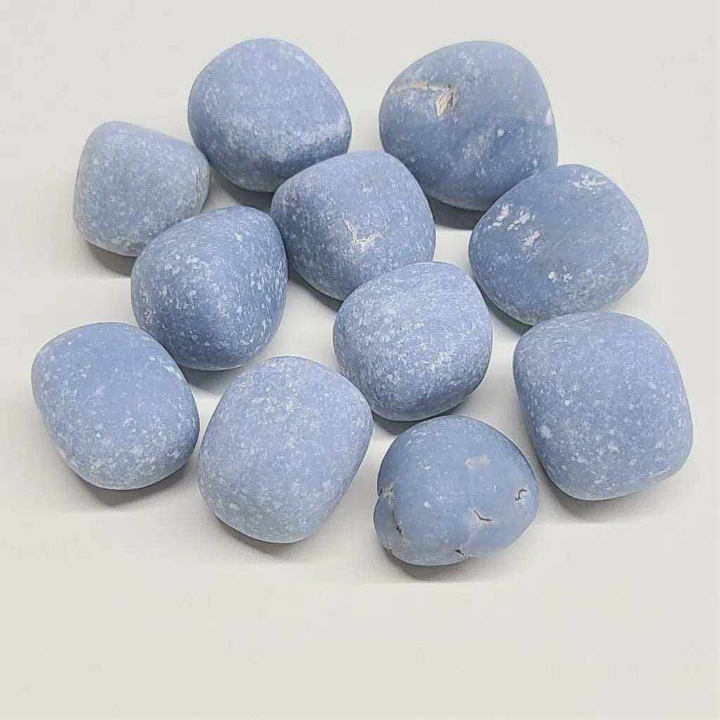 Angelite Tumbled Stone - Sacred Crystals Tumbled Stones