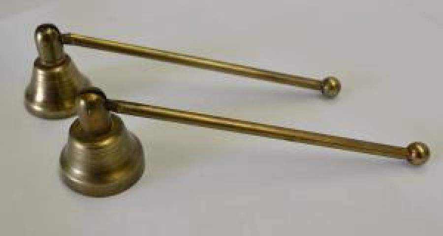 Antique Honey Gold Finish Swivel Metal Candle Snuffer 5"L - Sacred Crystals Holders and Melters