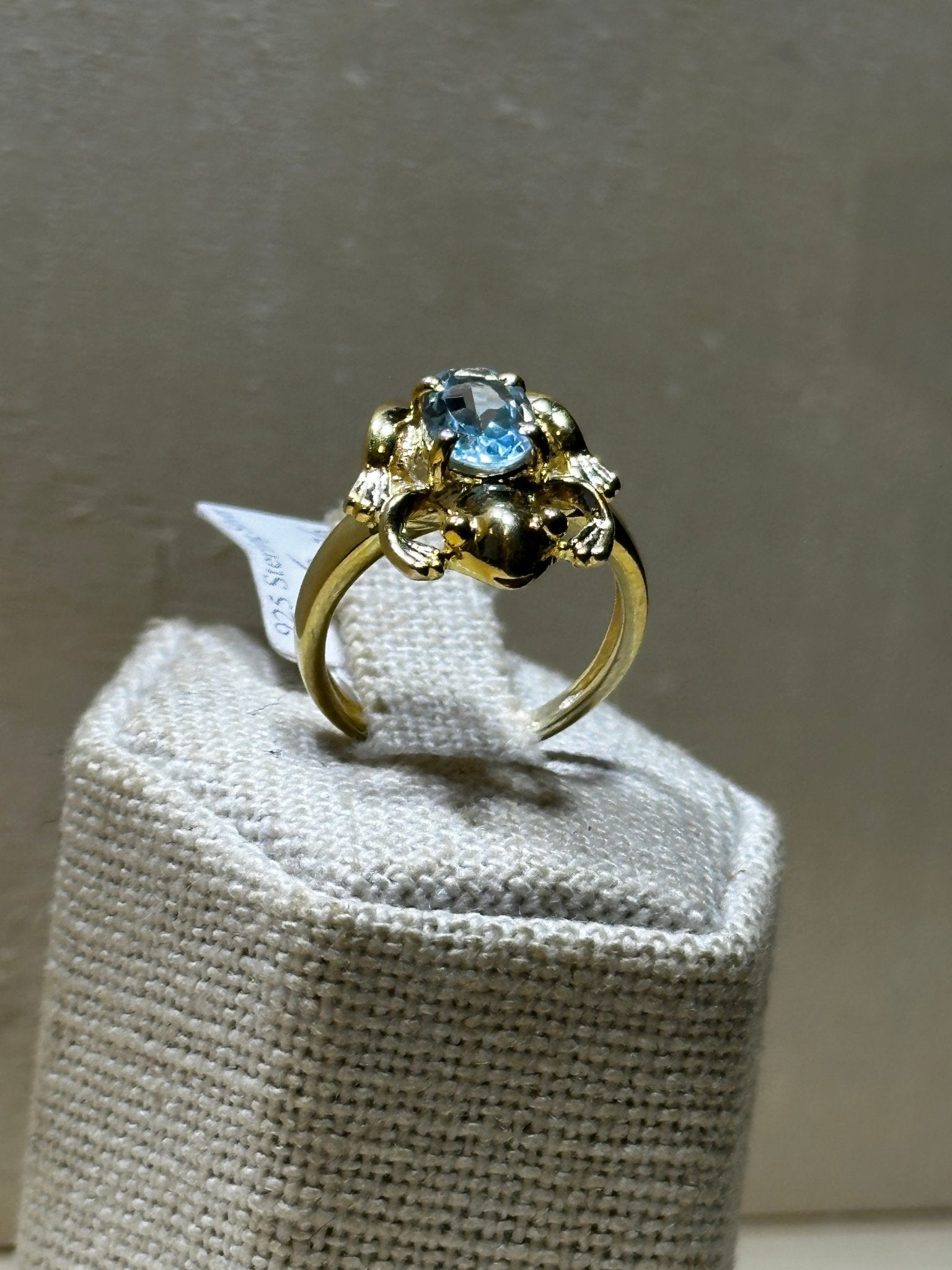 Aquamarine Frog Ring Size 6 (04.1036) - Sacred Crystals Rings