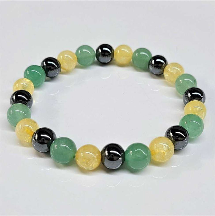 Aventurine/Citrine/Hematite Stackable Bracelet - Sacred Crystals Bracelets
