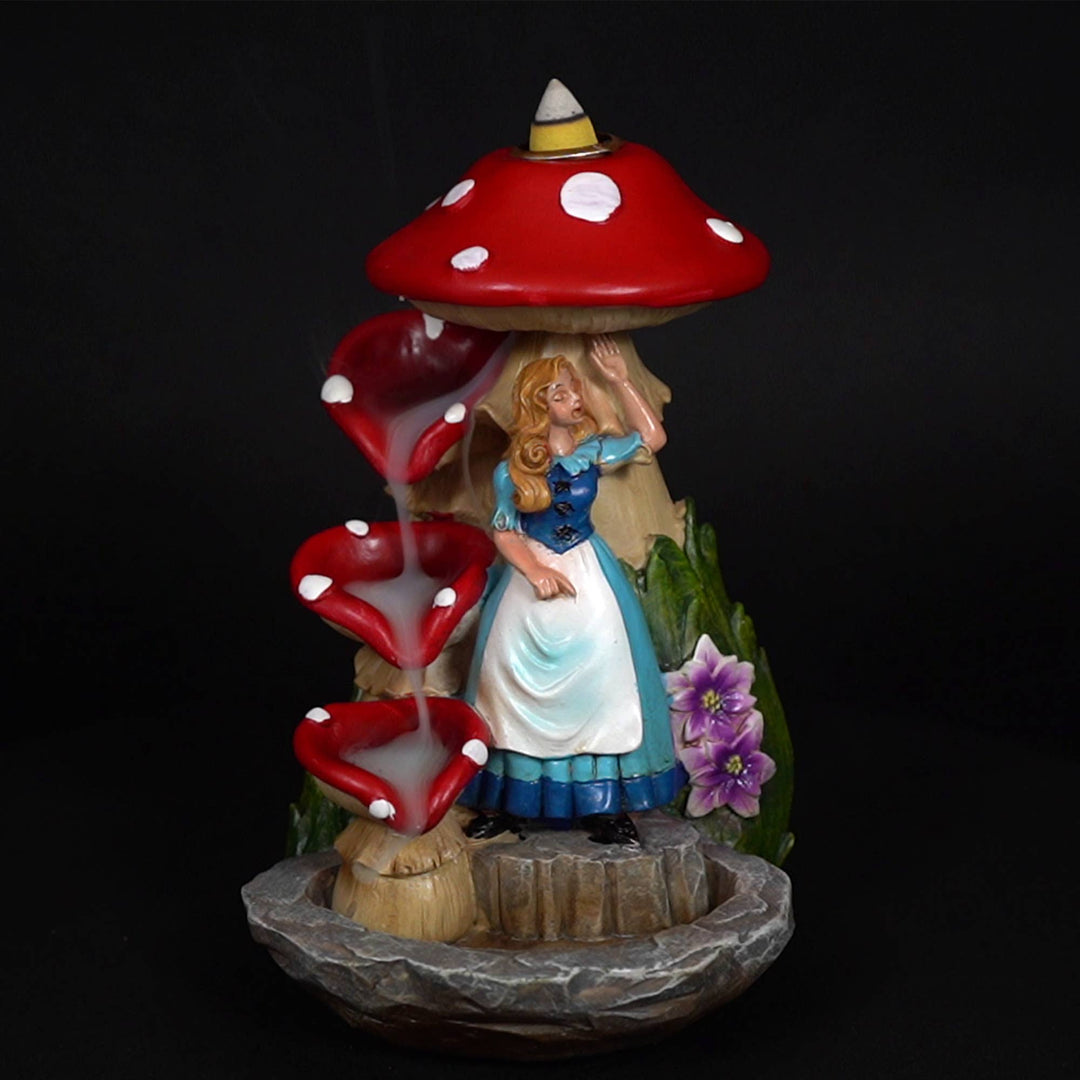 Alice in Wonderland Mushroom Waterfall Backflow Incense Burner