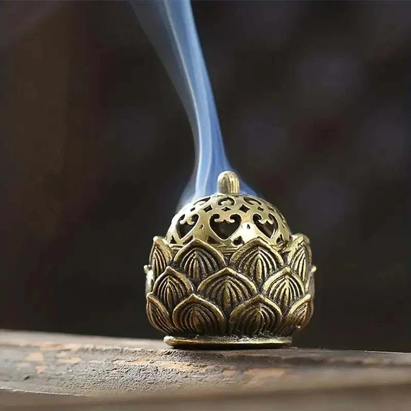 Lotus Incense Burner - Elegant Hollow Lotus Incense Holder