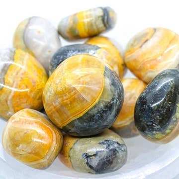 Bumble Bee Jasper Tumbled Pocket Stone
