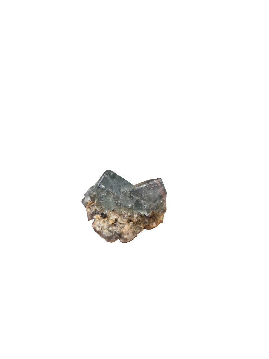Green Flourite Pocket Specimen with natural green crystal and mineral base for collection and mental clarity