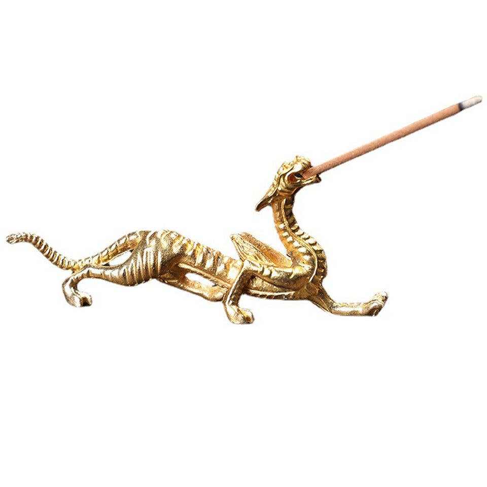 Agarbatti Stand - Golden Dragon Incense Stick Holder