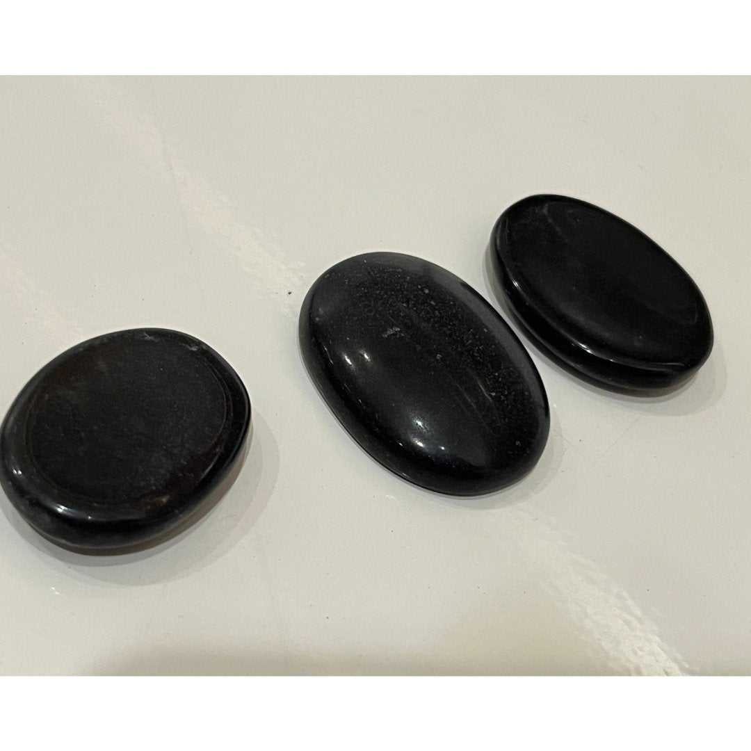 Black Agate Comfort Stone - Sacred Crystals Tumbled Stones