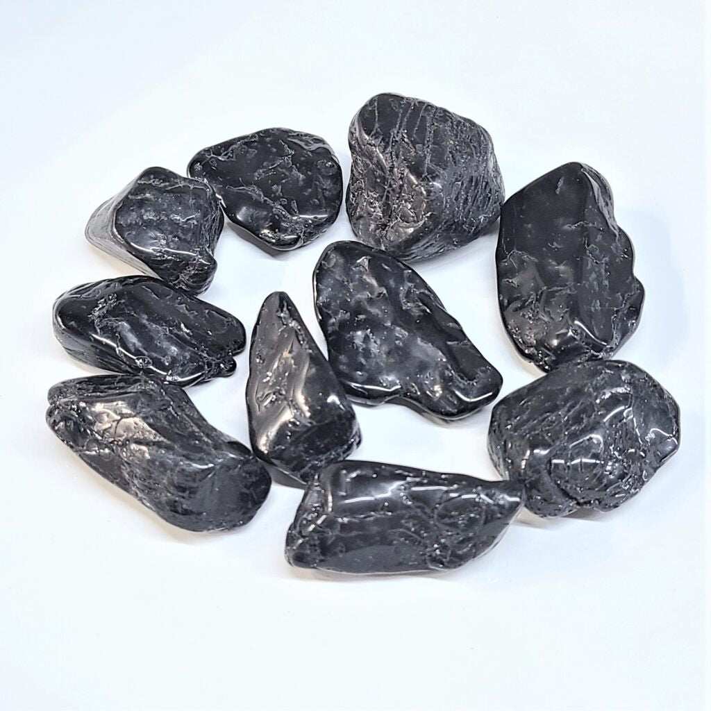 Black Tourmaline Tumbled Stone - Sacred Crystals Tumbled Stones
