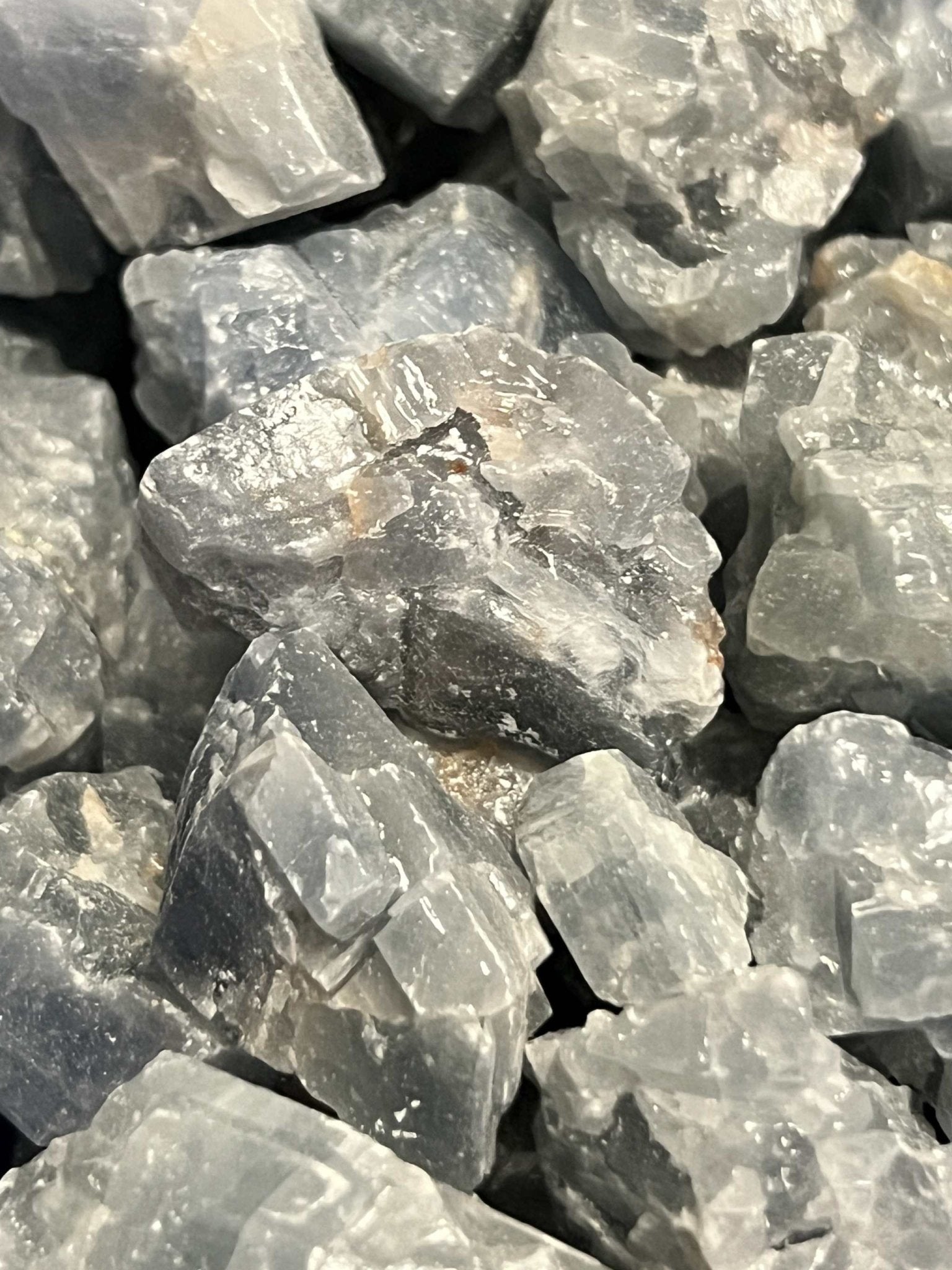 Blue Calcite Rough - Sacred Crystals Rough Stones