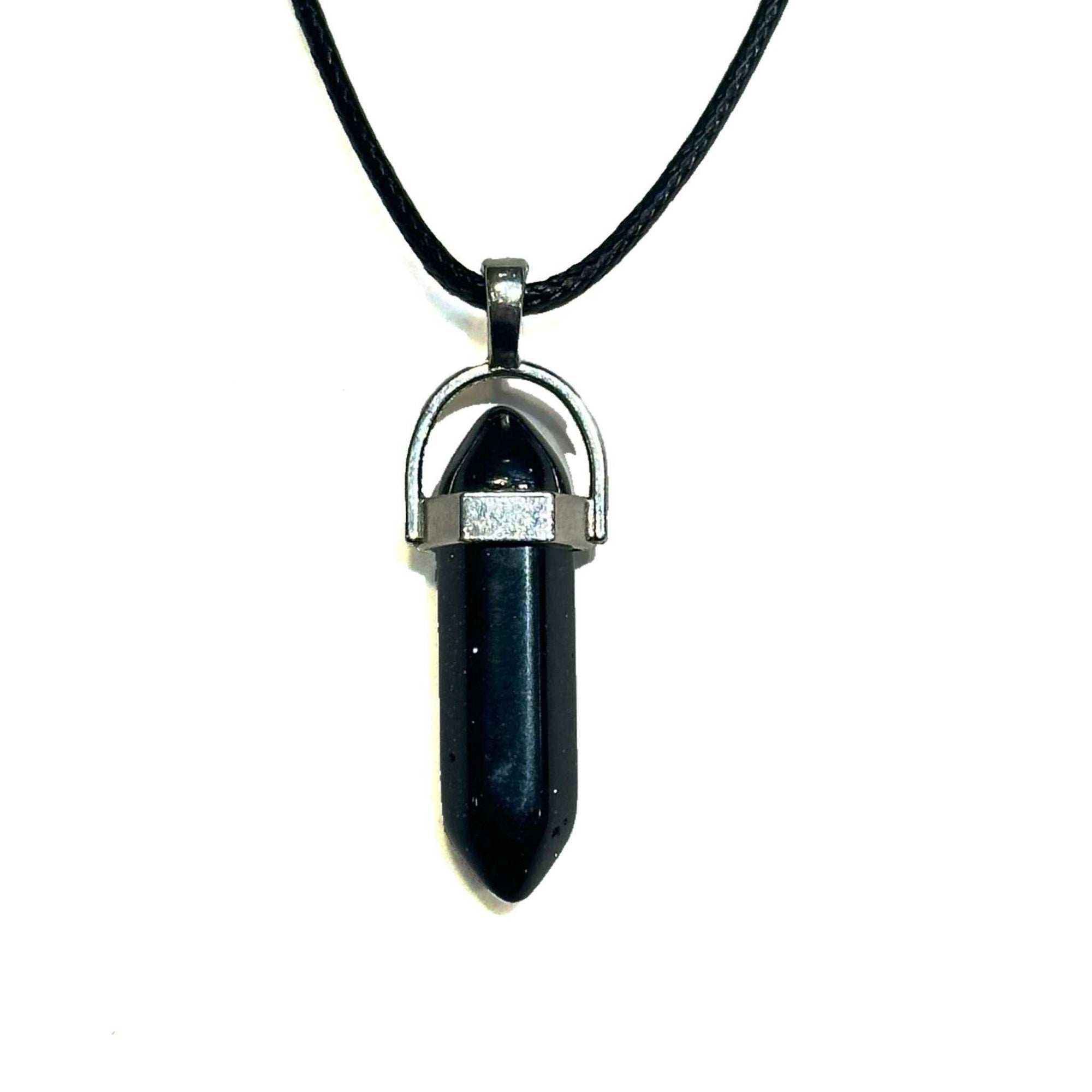 Blue Goldstone Bullet Point Necklace - Sacred Crystals Chains and Necklaces