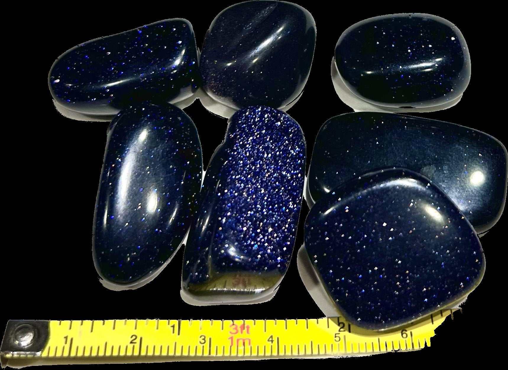 Blue Goldstone Tumbled Stone - Sacred Crystals Tumbled Stones