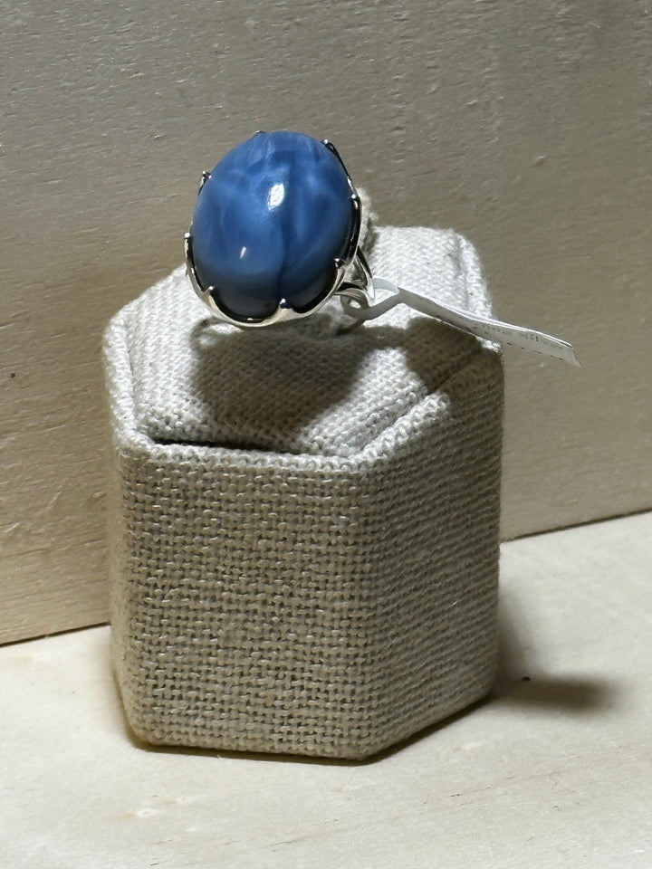 Blue Opal Ring Size 6 (04.5028) - Sacred Crystals Rings