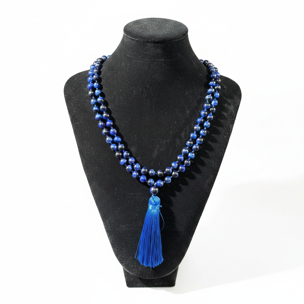 Blue Tiger Eye Mala - Bust