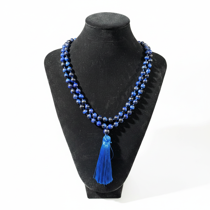Blue Tiger Eye Mala - Bust