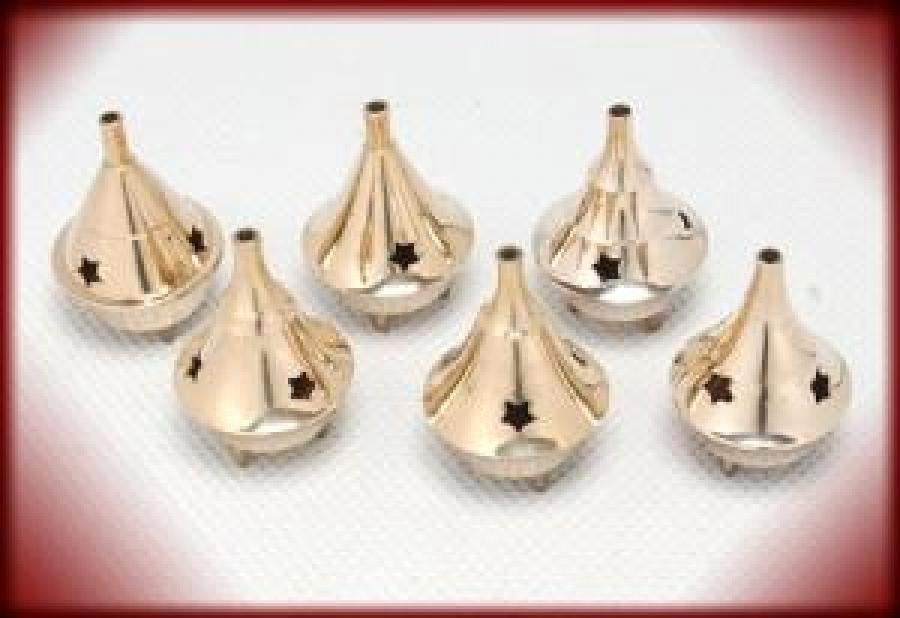 Brass Cone Burner 2.5"H - Sacred Crystals Incense Burners