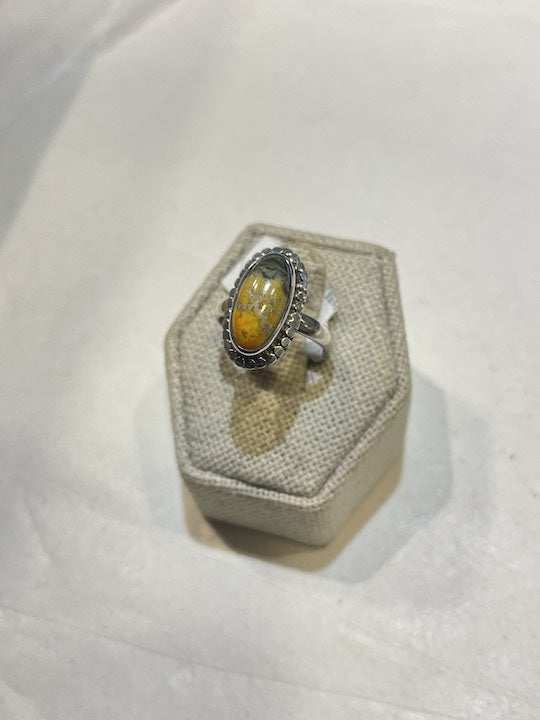 Bumble Bee Jasper Ring Size 6- "Angelic" - Sacred Crystals Jewelry