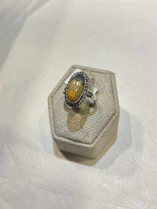 Bumble Bee Jasper Ring Size 6- "Angelic" - Sacred Crystals Jewelry