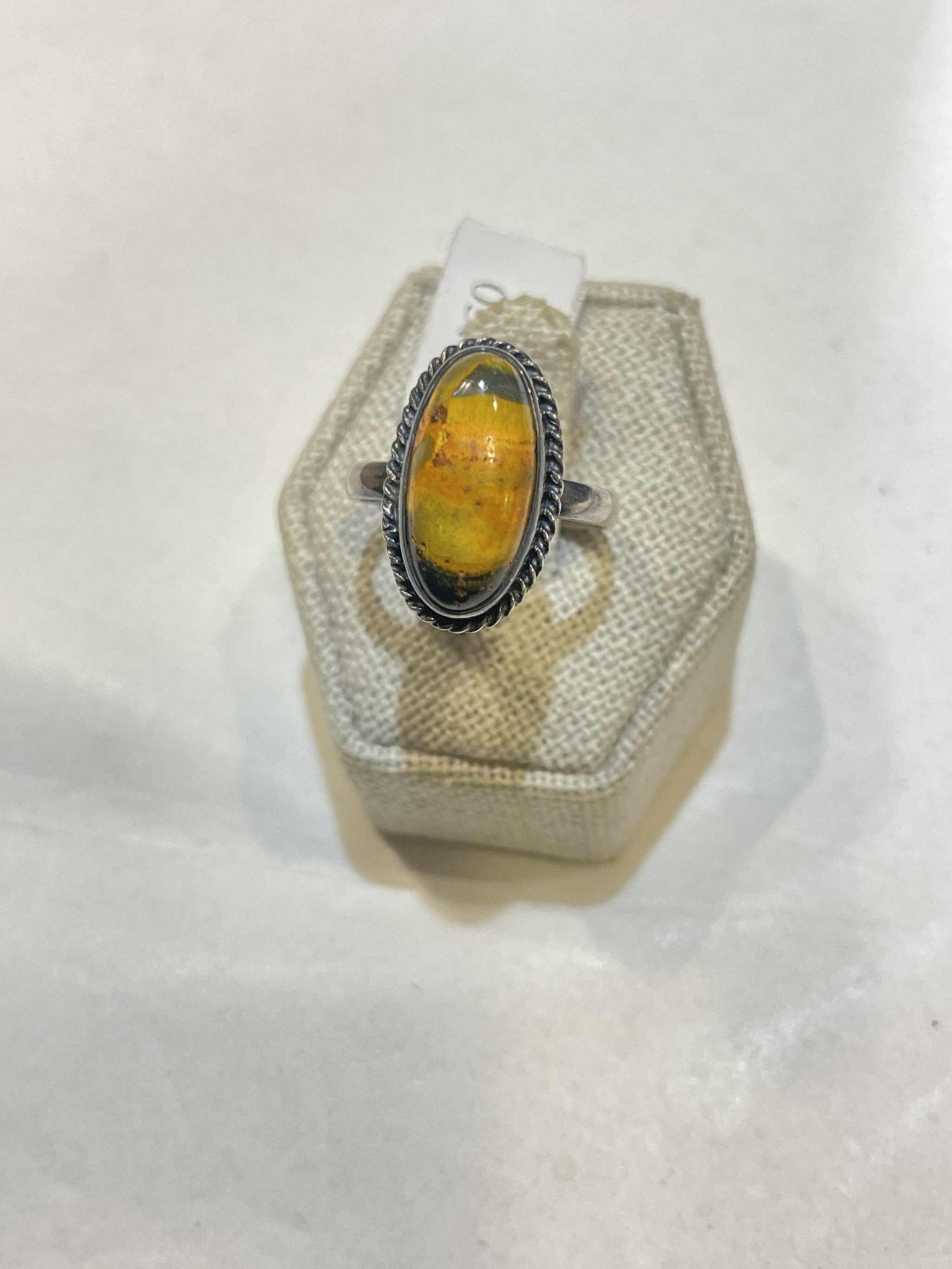 Bumble Bee Jasper Ring Size 9- "Divine Omen" - Sacred Crystals Jewelry