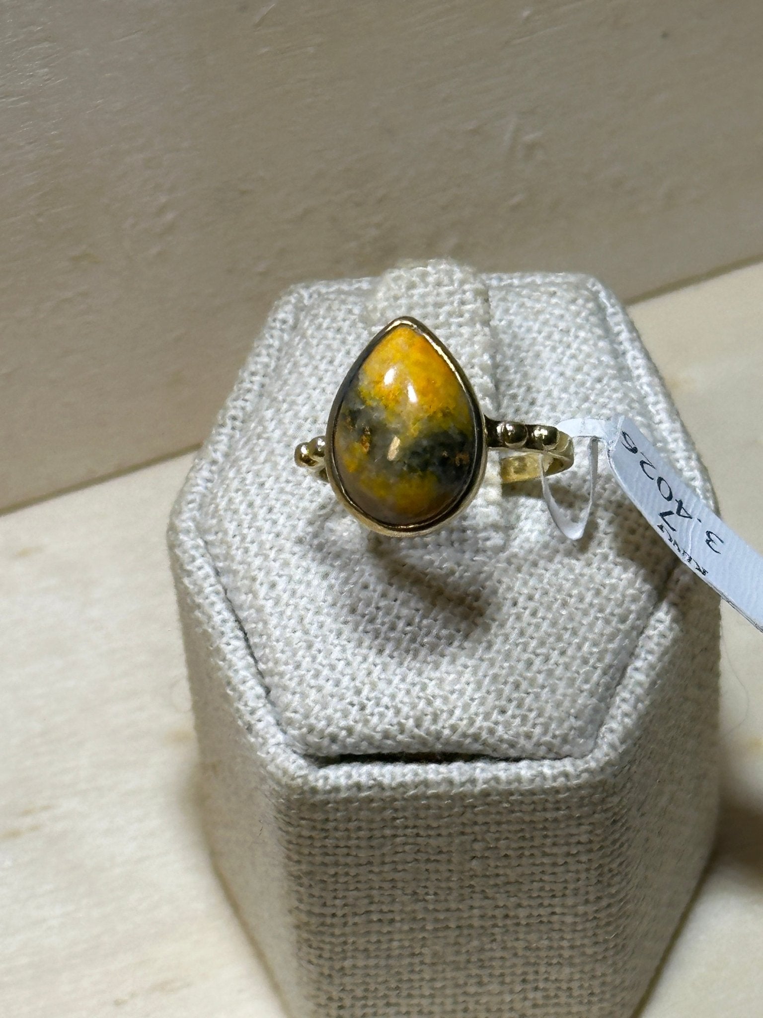 Bumblebee Jasper Ring Size 7 (3.4026) - Sacred Crystals Rings