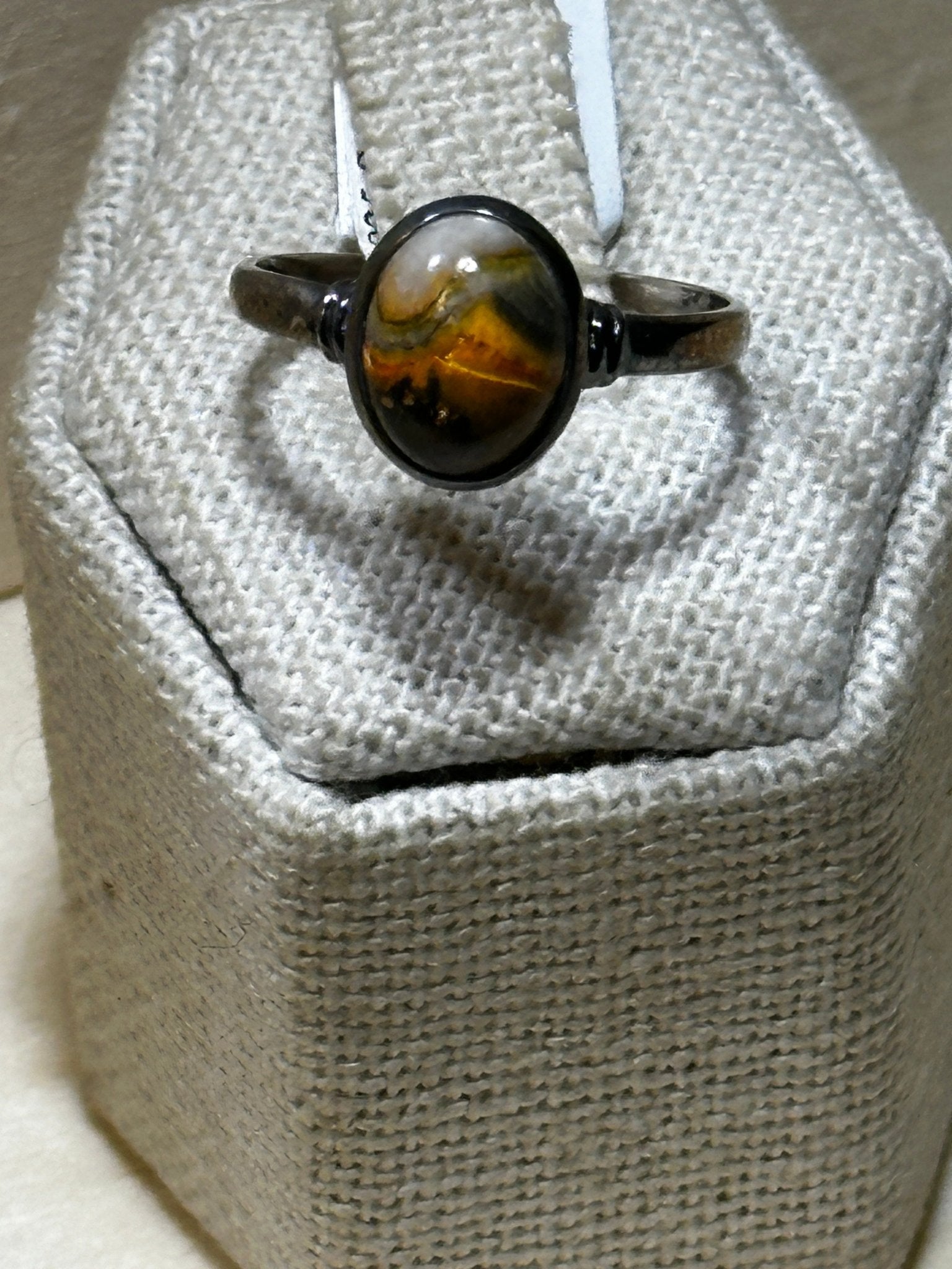 Bumblebee Jasper Ring Size 9 (02.3022) - Sacred Crystals Rings